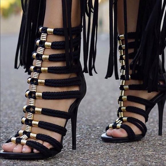 Balmain Shoes - Balmain Rope Heels - EUR 39/US 8